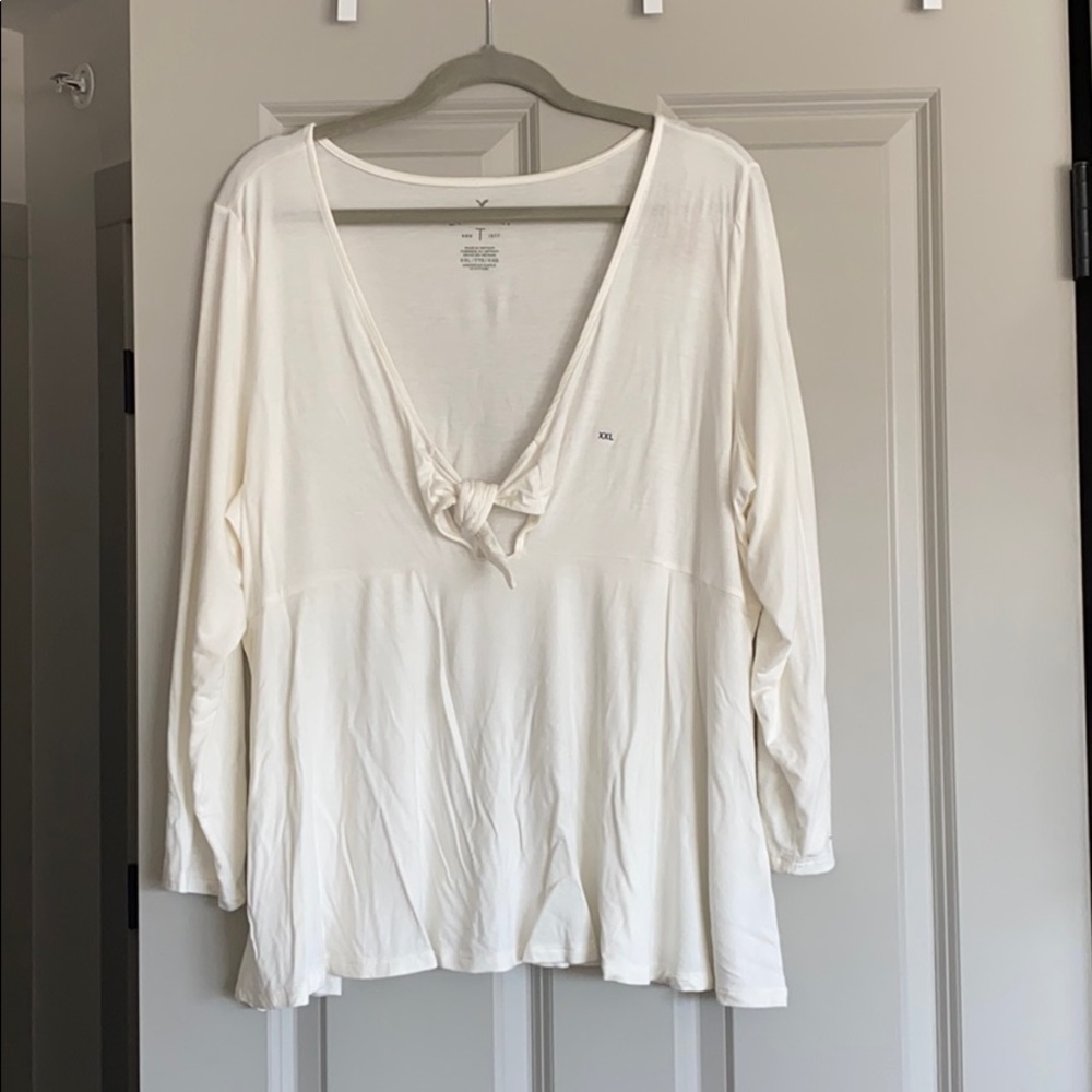 American Eagle Soft & Sexy Front Tie Shirt